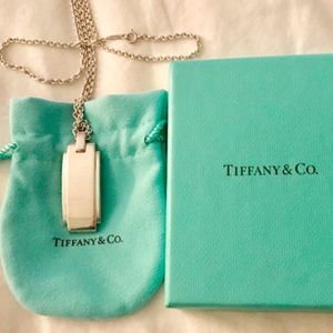 Tiffany & Co. - Silver - Dog Tag Pendant Necklace